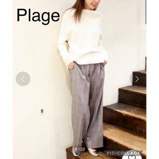 プラージュ(Plage)のPlage プラージュ　WO チェック ストレートパンツ(カジュアルパンツ)