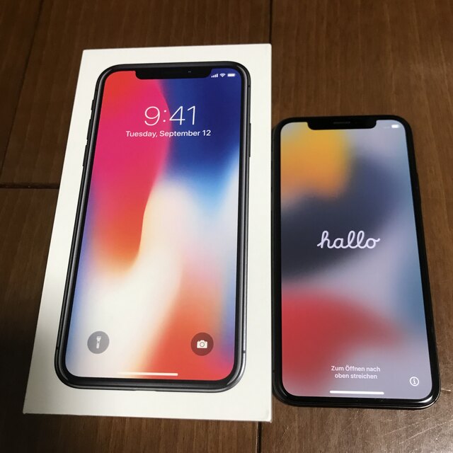 【美品】iphoneX 64GB スペースグレイ simフリー 4