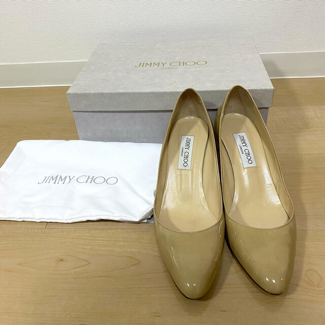 JIMMY CHOO ジミーチュウ ベージュ パンプス 39H 女性が喜ぶ♪ 51.0
