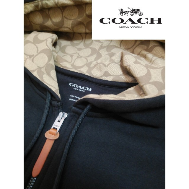 【新品未使用】COACH/シグネチャー ジップ フーディー