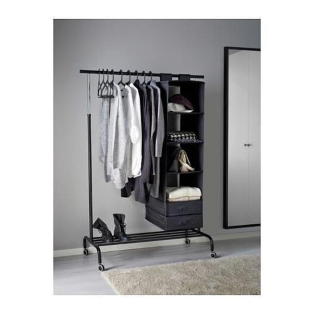 IKEA(イケア)の【IKEA】RIGGA 洋服ラック /ブラック インテリア/住まい/日用品の収納家具(棚/ラック/タンス)の商品写真
