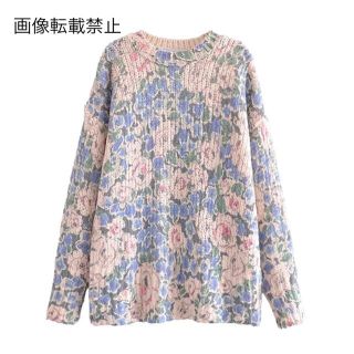 ザラ(ZARA)の🍁11月新作🍠6729◆フラワー 花柄 ニット セーター(ニット/セーター)