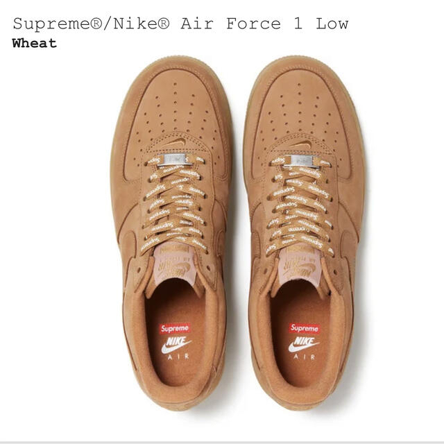 スニーカーSupreme Nike Air Force 1 Low Wheat 26.5㎝