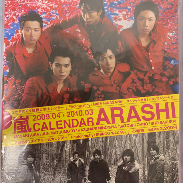 嵐(アラシ)の嵐　ARASHI カレンダー2009-2010 2週めくりダイアイリー式カレンダ エンタメ/ホビーのタレントグッズ(アイドルグッズ)の商品写真