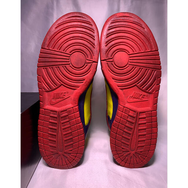 NIKE(ナイキ)のNIKEiD DUNK HIGH NAVY/YELLOW/RED 27.0cm メンズの靴/シューズ(スニーカー)の商品写真