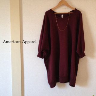 アメリカンアパレル(American Apparel)のアメアパ☻＊ボルドースウェットワンピ♡(トレーナー/スウェット)