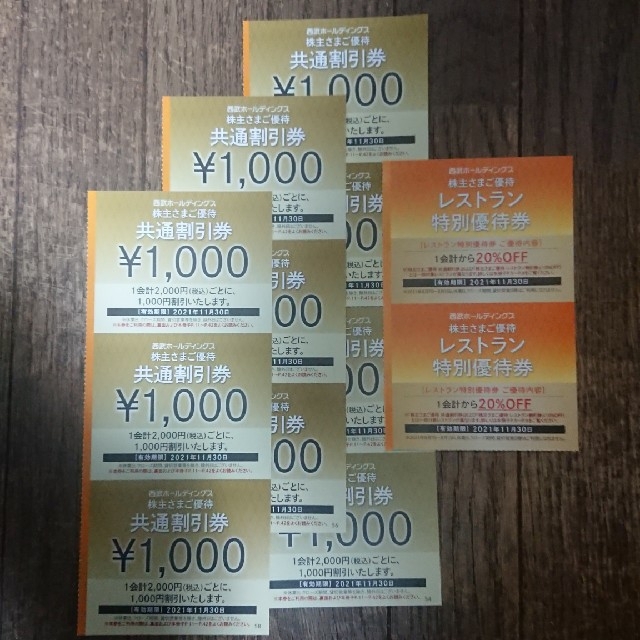 西武 株主優待制 共通割引券 10枚優待券/割引券 - レストラン/食事券