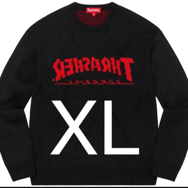 Supreme thrasher sweater black XL