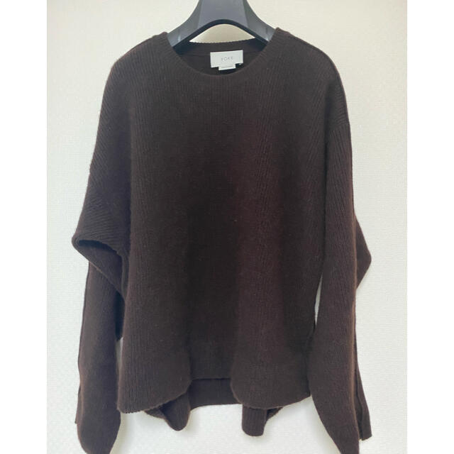 YOKE 7G oversized half knit ブラウン