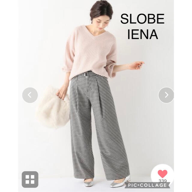 SLOBE IENA - ☆専用☆ SLOBE IENA ギンガムベルト付きワイドパンツの ...