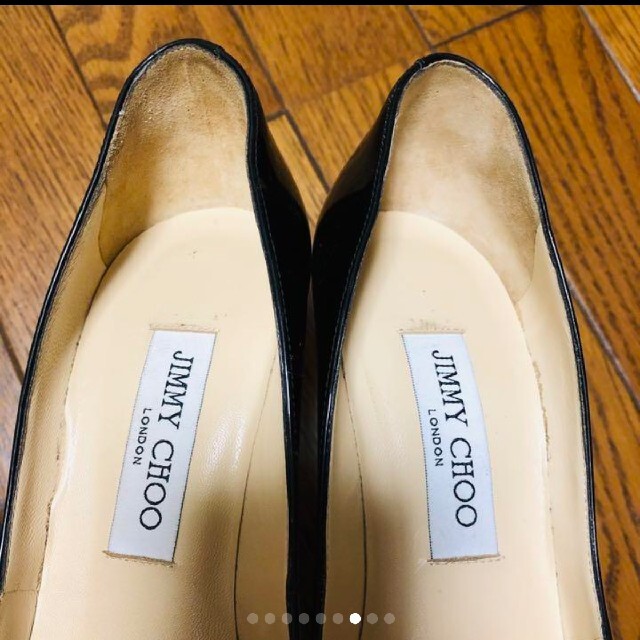 JIMMY CHOO(ジミーチュウ)のジミーチュウ　ハイヒールパンプス　エナメルブラック　黒37 レディースの靴/シューズ(ハイヒール/パンプス)の商品写真