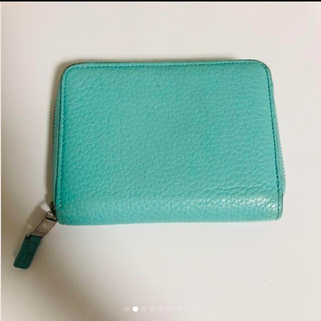 TIFFANY\u0026Co.  折り財布　水色　ティファニー