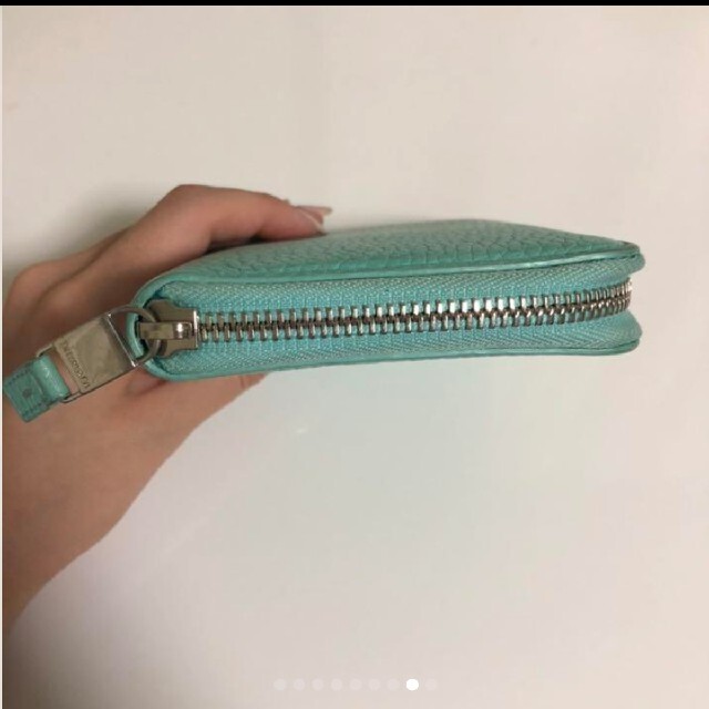 TIFFANY\u0026Co.  折り財布　水色　ティファニー