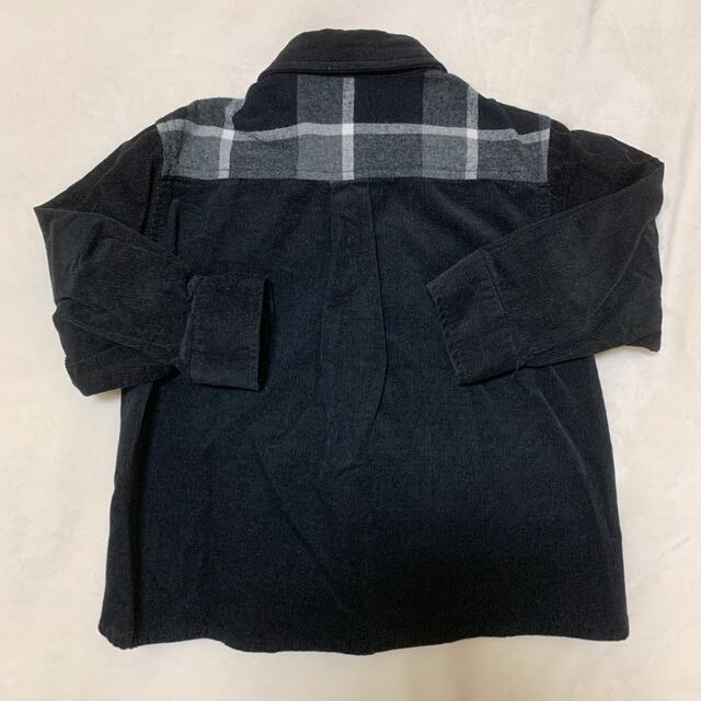 petitmain プティマイン ブラック チェックシャツ 90cm キッズ/ベビー/マタニティのキッズ服男の子用(90cm~)(Tシャツ/カットソー)の商品写真