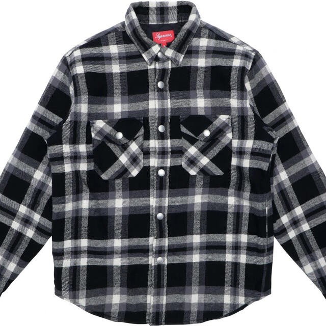 Supreme Quilted Arc Logo Flannel Shirt