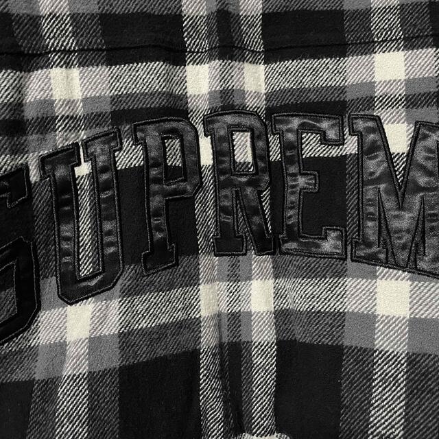 Supreme Quilted Arc Logo Flannel Shirt 4