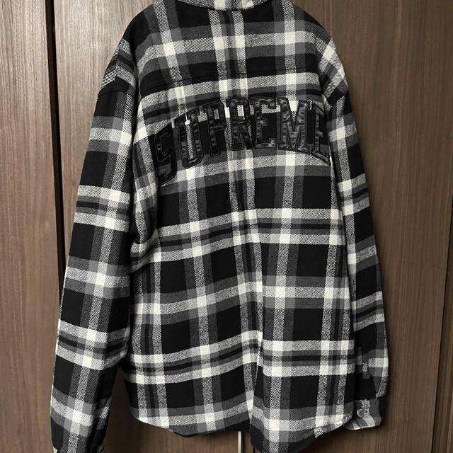 Supreme Quilted Arc Logo Flannel Shirt 5