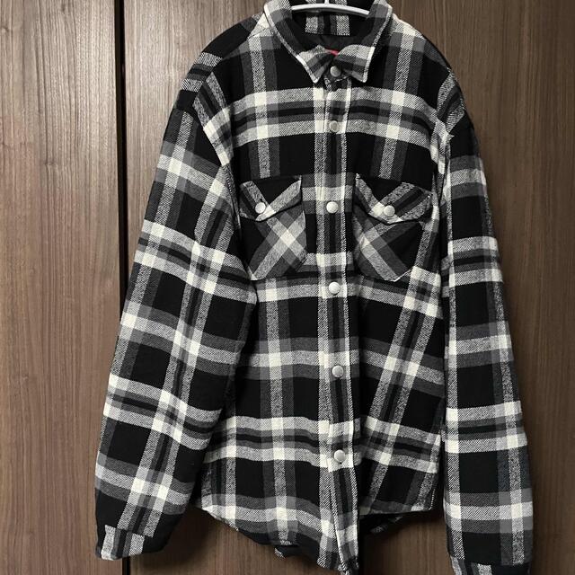 Supreme Quilted Arc Logo Flannel Shirt 6