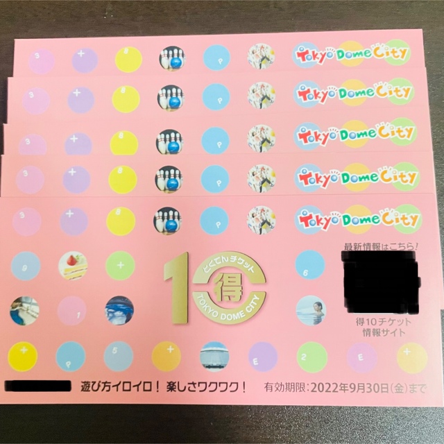 東京ドームシティ❤︎ 得10チケット×5冊 - www.husnususlu.com