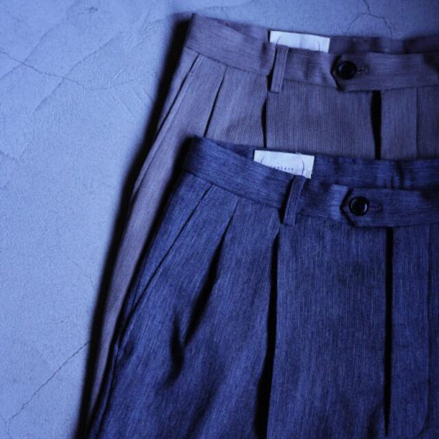 CANTATE COWE 2tuck trousers manhole別注