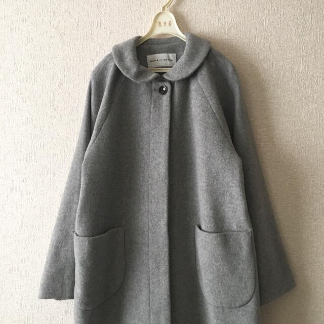 美品　20AW　bulle de savon　丸襟ウールコート　グレー　ゆったり 2