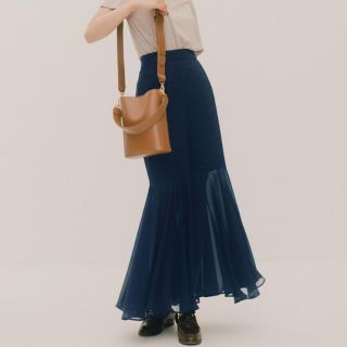 トゥデイフル(TODAYFUL)のrandeboo Mermaid chiffon denim skirt(ロングスカート)