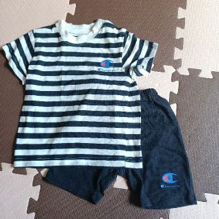 チャンピオン(Champion)の【90センチ上下セット】チャンピオン半袖、ショートパンツセット(Tシャツ/カットソー)