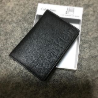 カルバンクライン(Calvin Klein)のれんぴ〜様専用【新品 カルバンクライン 名刺入れ(カードケース) 黒 ブラック(名刺入れ/定期入れ)