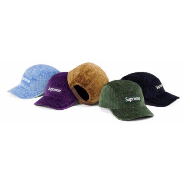 supreme Velvet Pattern Camp Cap