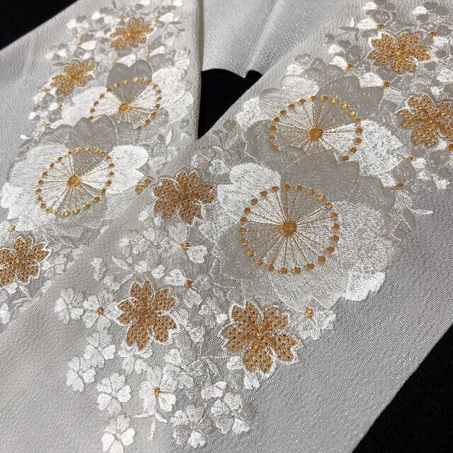 新品振袖 結婚式 和装 着物 留袖 袴 半衿 金 刺繍