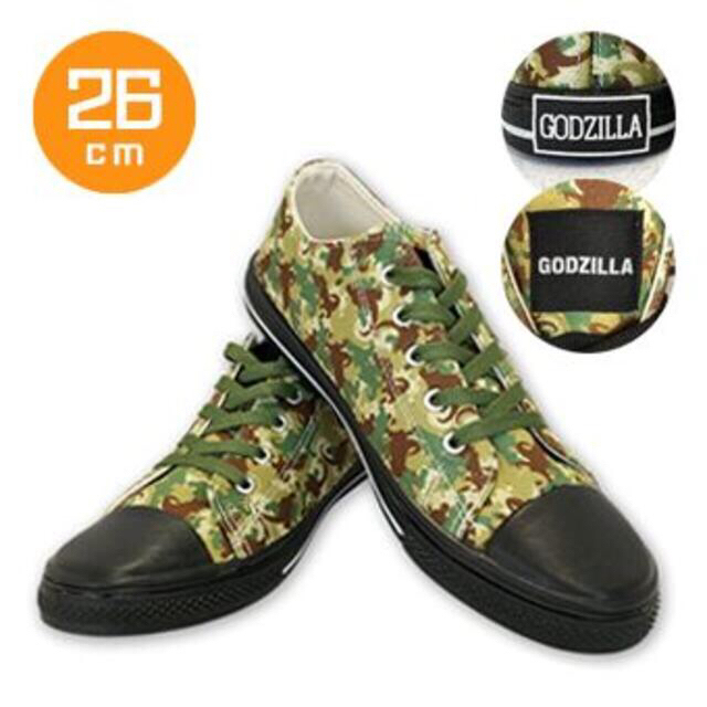 GODZILLA スニーカー　26㎝　新品・未使用　紐：グリーン メンズの靴/シューズ(スニーカー)の商品写真