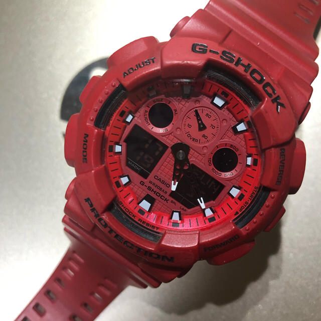 CASIO G-SHOCK GA-100C レッド　稼動品