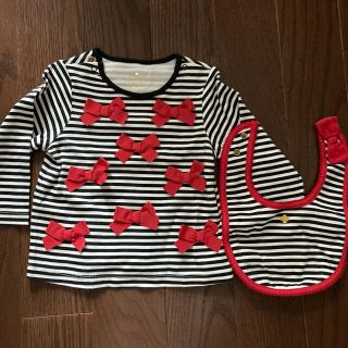 ケイトスペードニューヨーク(kate spade new york)のケイトスペード　長袖カットソー&スタイセット　80(シャツ/カットソー)