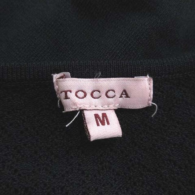 TOCCA(トッカ)のトッカ ニット カットソー 七分袖 フレア袖 レース 切替 ボートネック M 黒 レディースのトップス(ニット/セーター)の商品写真