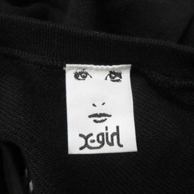 X-girl(エックスガール)のエックスガール トレーナー スウェット 長袖 ONE 黒 ブラック /YI レディースのトップス(トレーナー/スウェット)の商品写真