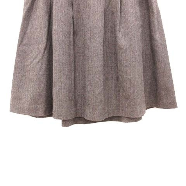 SLOBE IENA(スローブイエナ)のイエナ スローブ フレアスカート ミニ ヘリンボーン柄 ウール 38 こげ茶 レディースのスカート(ミニスカート)の商品写真