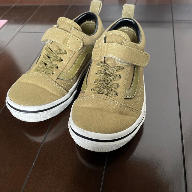 VANS(ヴァンズ)の【美品】VANSオールドスクールキッズoldskoolスリッポンslipon18 キッズ/ベビー/マタニティのキッズ靴/シューズ(15cm~)(スニーカー)の商品写真