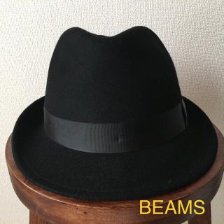 ビームス(BEAMS)の新品タグ付き　BEAMS ハット　ブラック　(ハット)