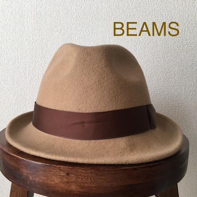 BEAMS(ビームス)の新品タグ付き　BEAMS ハット　キャメル レディースの帽子(ハット)の商品写真