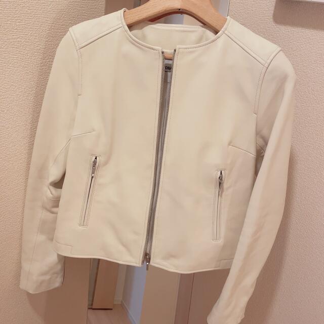 TONAL ライダースジャケットアイボリー-eastgate.mk