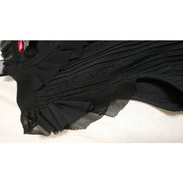 DOUBLE STANDARD CLOTHING(ダブルスタンダードクロージング)のDOUBLE STANDARD CLOTHING　レースブラウス黒 レディースのトップス(シャツ/ブラウス(半袖/袖なし))の商品写真