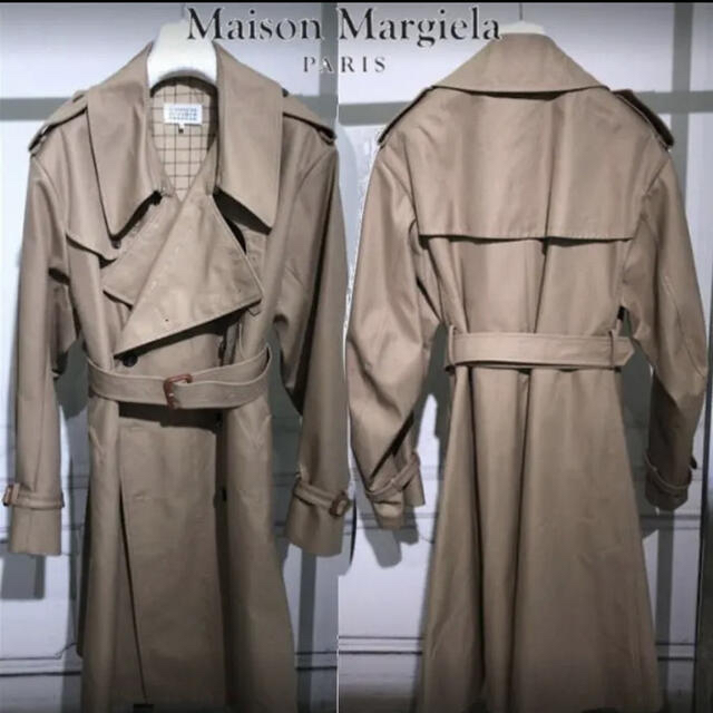 Maison Martin Margiela(マルタンマルジェラ)の新品同様maison  margielaオーバートレンチコート46メンズ メンズのジャケット/アウター(トレンチコート)の商品写真
