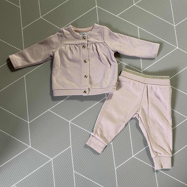 PETIT BATEAU(プチバトー)のプチバトー　スウェット　セットアップ　ピンク　12m/74cm キッズ/ベビー/マタニティのベビー服(~85cm)(その他)の商品写真