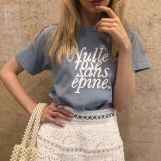 エディットフォールル(EDIT.FOR LULU)のepine エピヌ　Tシャツ ブルー(Tシャツ(半袖/袖なし))