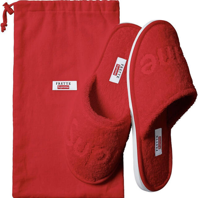 Supreme シュプリーム スリッパ レッド 8-10 希少 Supreme シュプリーム スリッパ レッド 8-10 希少