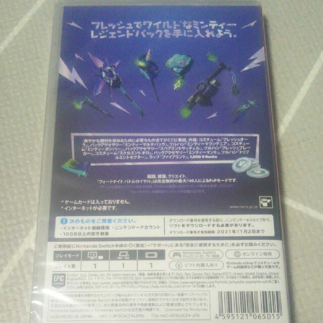 Nintendo Switch - フォートナイトミンティレジェンドパック Nintendo Switch - フォートナイトミンティレジェンドパック