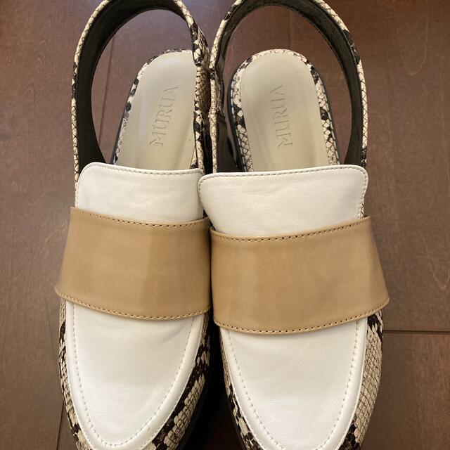 MURUA(ムルーア)のムルーア　オープンウェッジローファー レディースの靴/シューズ(ローファー/革靴)の商品写真