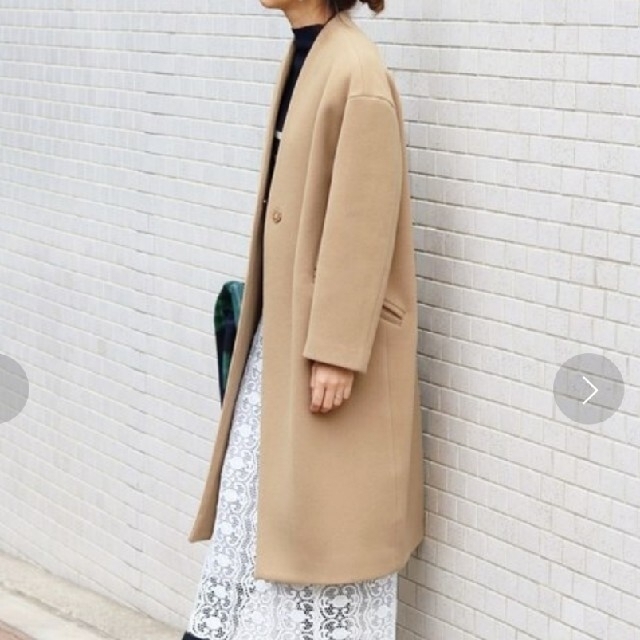IENA ウールノーカラーコート 38 ベージュ | triajena.de