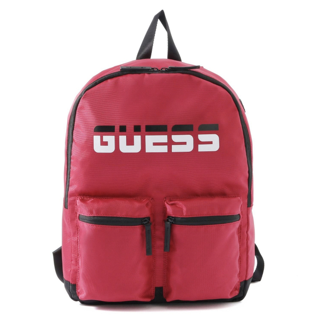 GUESS(ゲス)の新品 GUESS ゲス リュック バックパック レッド 赤 黒 デイパック メンズのバッグ(バッグパック/リュック)の商品写真