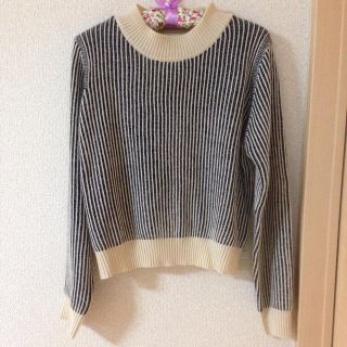 ダブルクローゼット(w closet)のストライプ ニット。(ニット/セーター)